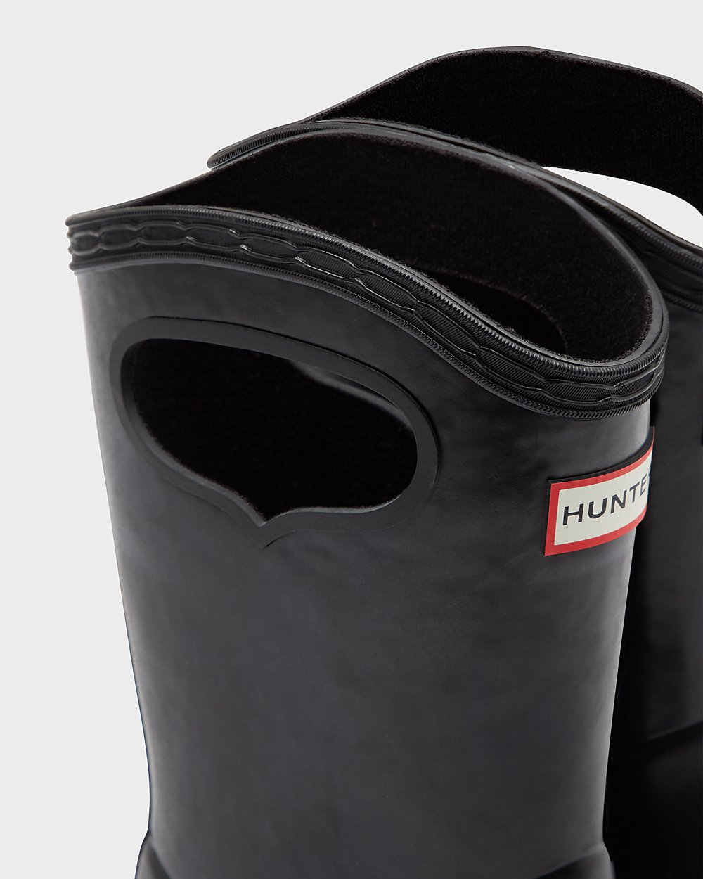 Botas De Agua Hunter Niños Original First Classic Grab Handle - Negras - Argentina 1597MJEYC